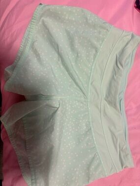 Light Mint Polka Dot Lululemon Athletic Shorts